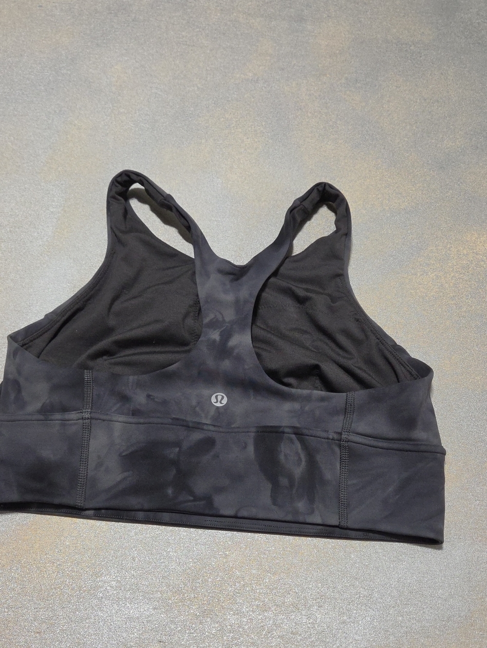 lululemon athletica Dark Charcoal Marble Racerback Sports Bra